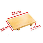 plateau sushi bois naturel traditionnel japonais opaque grain bois respectueux environnement 21x12x3.5cm
