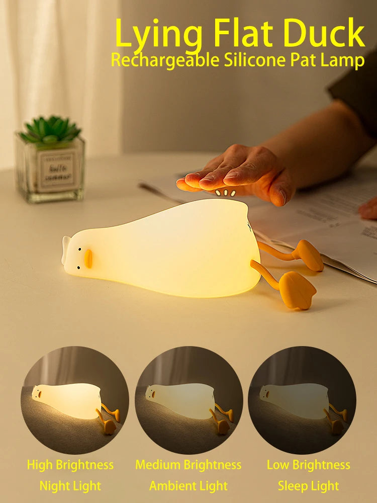 veilleuse table oiseau mignon blanc jaune moderne lampadaire led rechargeable chambre enfants