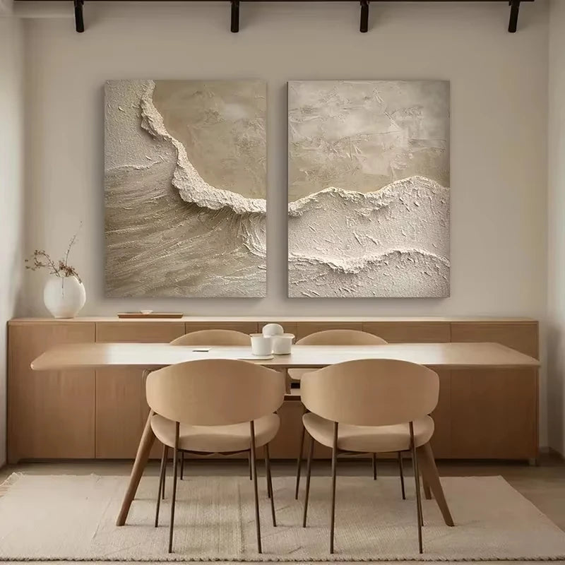 tableau abstrait moderne toile minimaliste 50x70 40x60 30x40 20x30 55x80 grungy beige gris