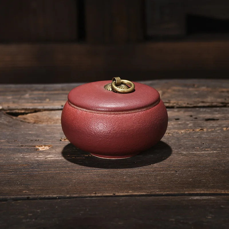 pot thé céramique classique poignée métallique couvercle texture grainée décoratif