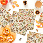 serviettes jetables animaux jungle feuilles papier festives anniversaire décoration verte naturelle illustrative
