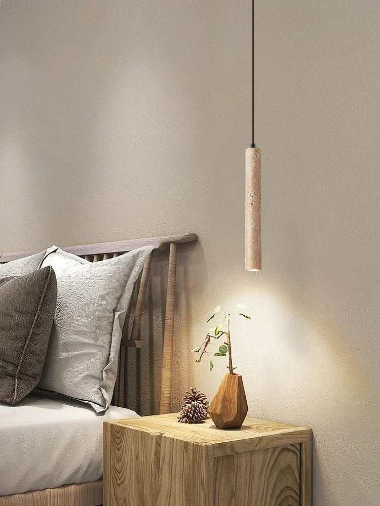 lampe suspendue pierre beige clair minimaliste moderne suspension salon cuisine chambre