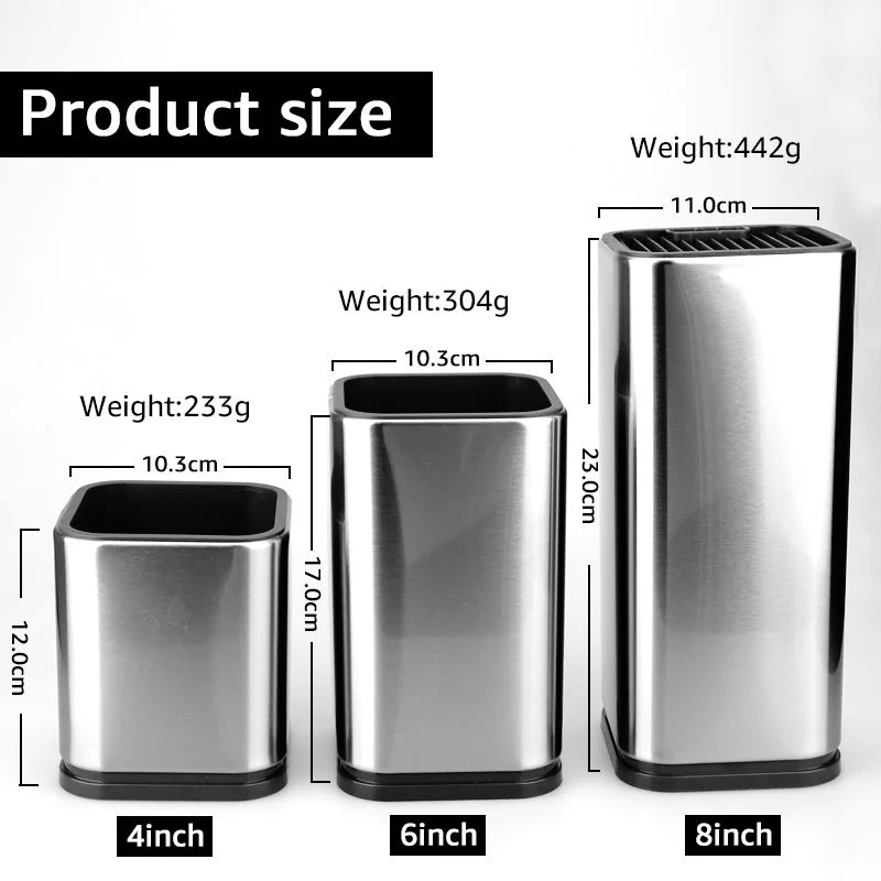 ensemble couteaux cuisine acier inoxydable moderne scies planche découpe support rangement