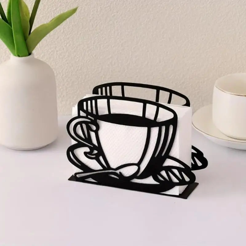 porte serviettes moderne motif fleur lotus noir blanc adhésif cuisine restaurant