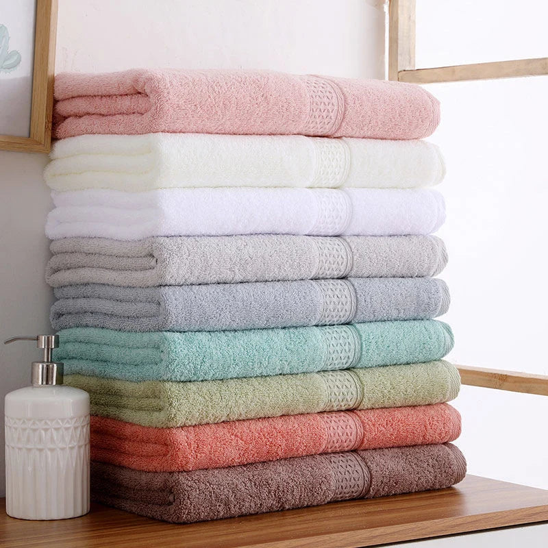 serviette bain coton pur douce absorbante grande taille adulte visage corps classique