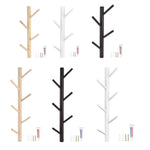 Porte-manteau mural branche d'arbre bois blanc