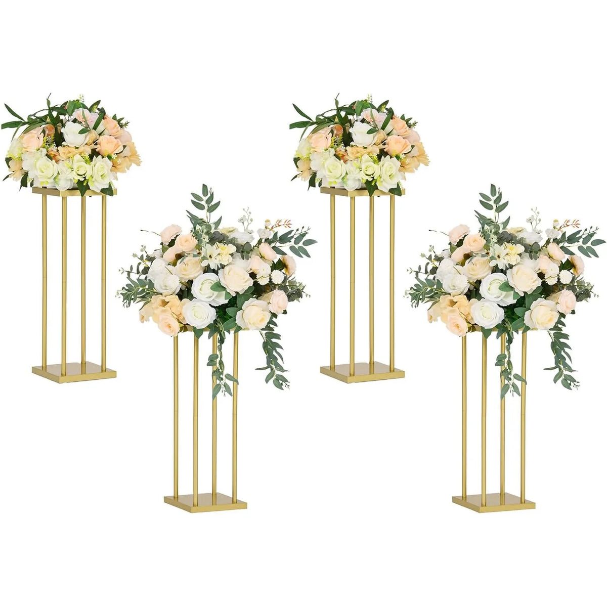 supports fleurs or modernes élégants décoration événement mariage party decorative flower holder centrois table