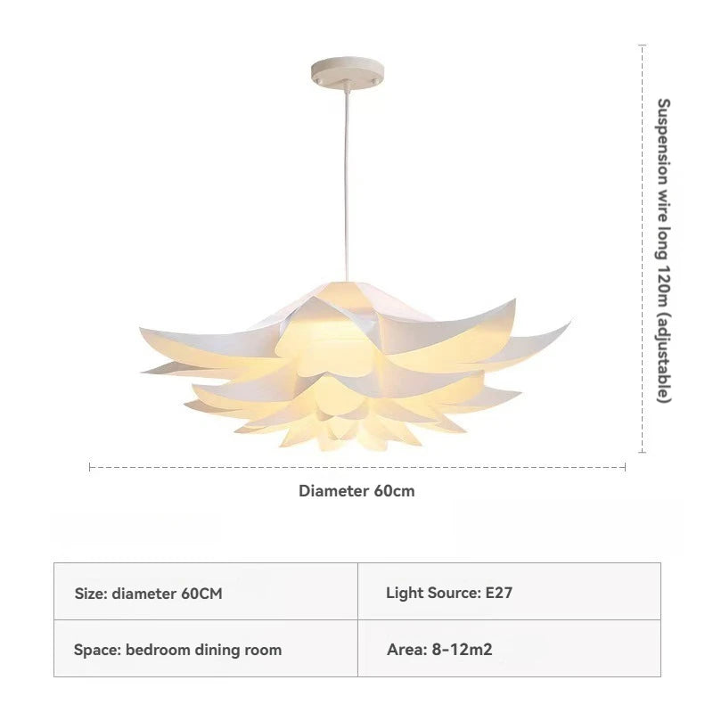 suspension lumineuse moderne blanc forme organique salon restaurant chambre principal