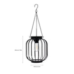 lanterne solaire vintage cage métallique noire ampoule led panneau solaireextérieur autoinstallation modes lumière jardin
