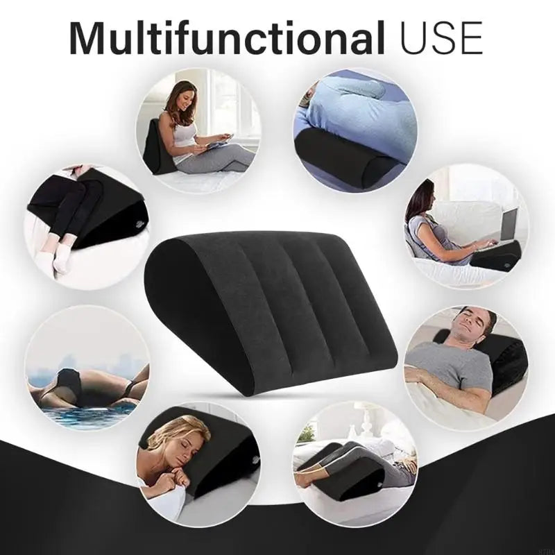 coussin ergonomique velours noir confortable lit adultes mousse pu polyester coton