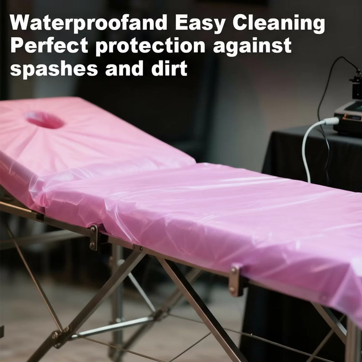 couvre lit jetable rose plissé moderne tatouage spa microblading 10 pièces plastique imperméable