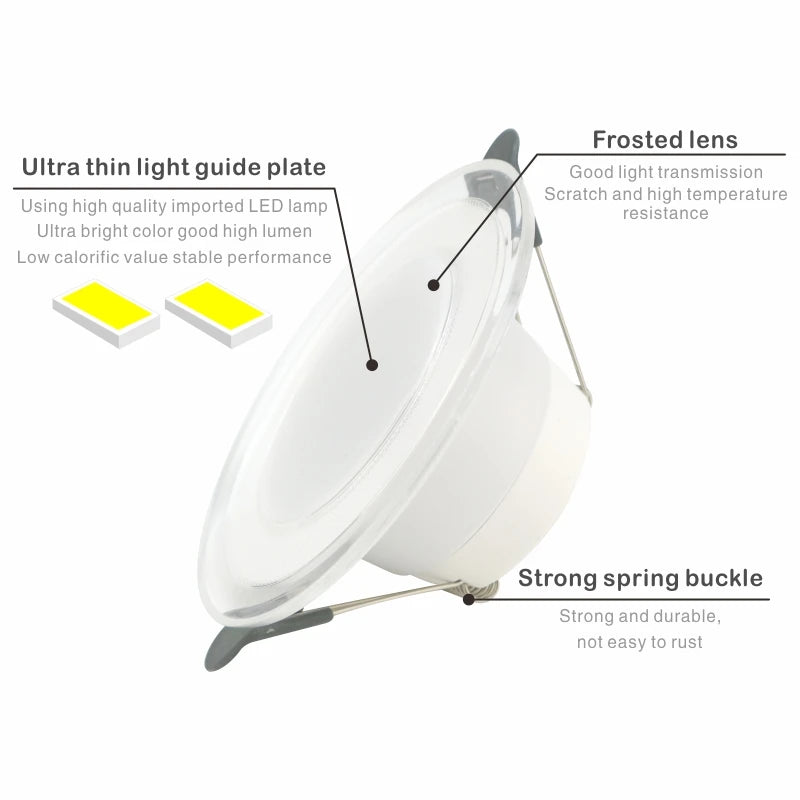 spots led blancs modernes 104mm 63mm 45mm 6w 220v opaques 10 pièces
