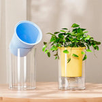 pot plante transparent auto arrosage plante verte absorbant coton conteneur eau moderne minimalisteintérieurextérieur