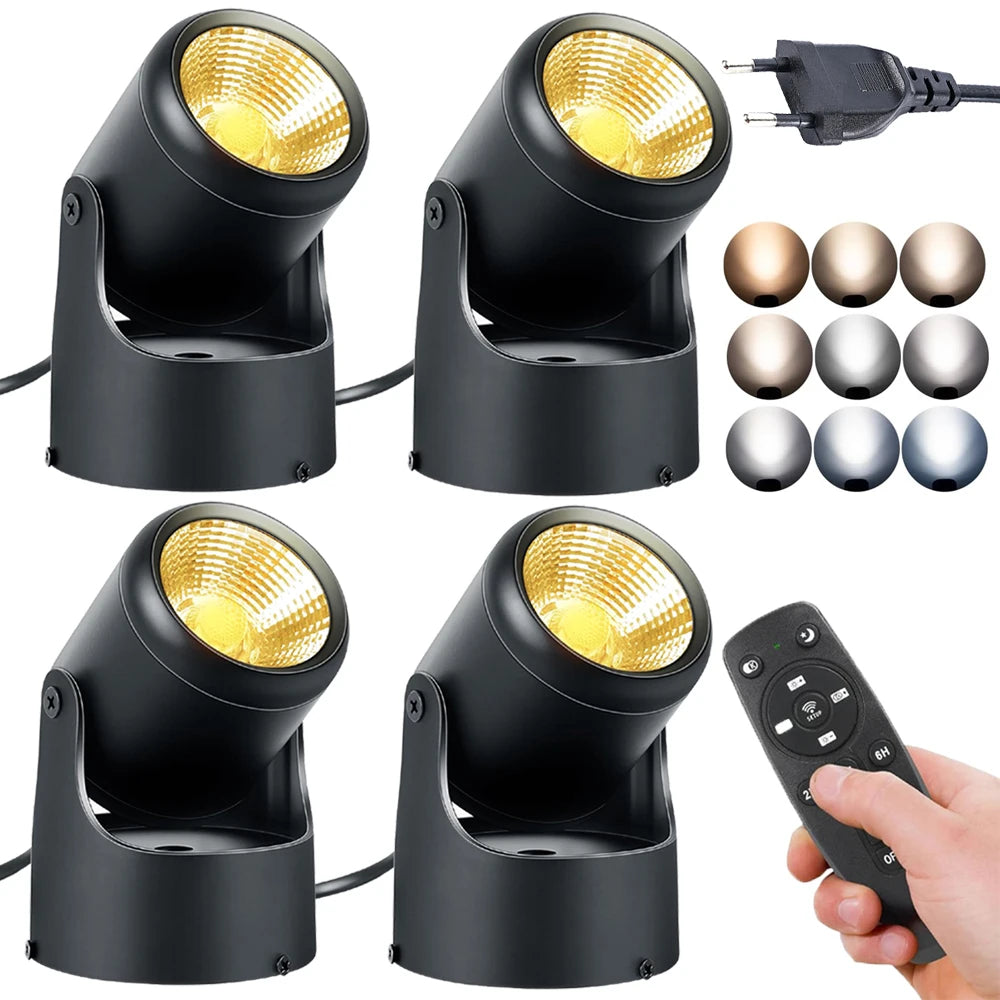 projecteur intérieur led réglable télécommande accent art moderne noirs vis