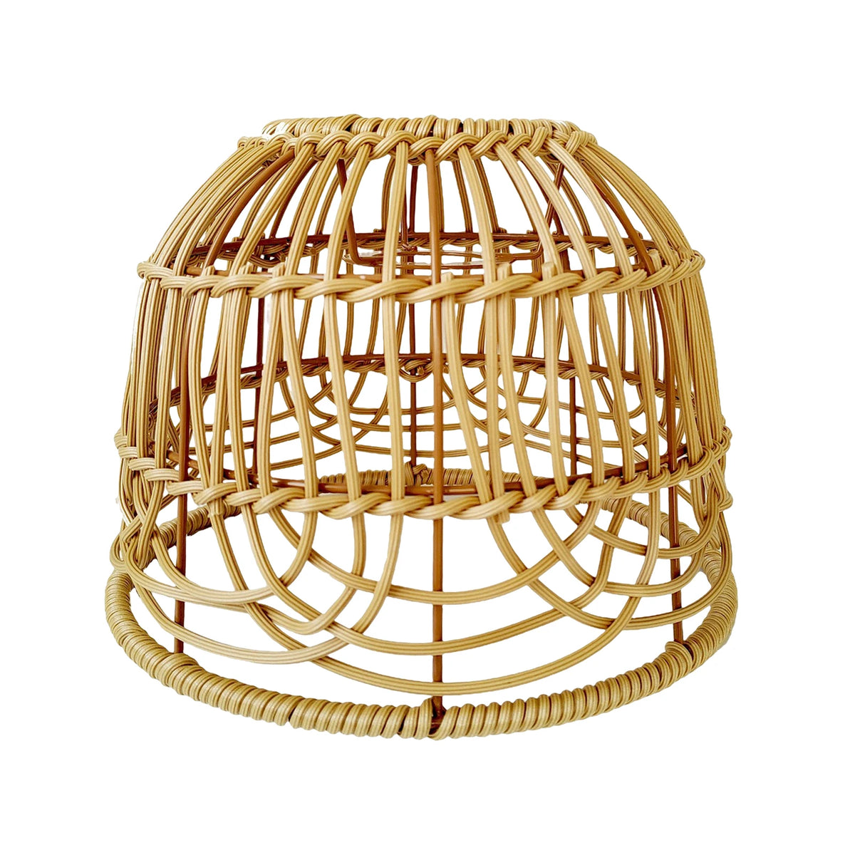abat jour tressé rattan rustique bohème opacité suspension lumière maison chambre salon vintage
