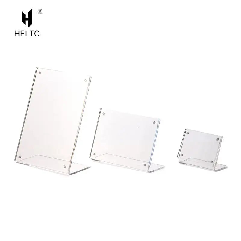 support présentation moderne transparent cartes étiquettes prix 100x150mm 120x80mm