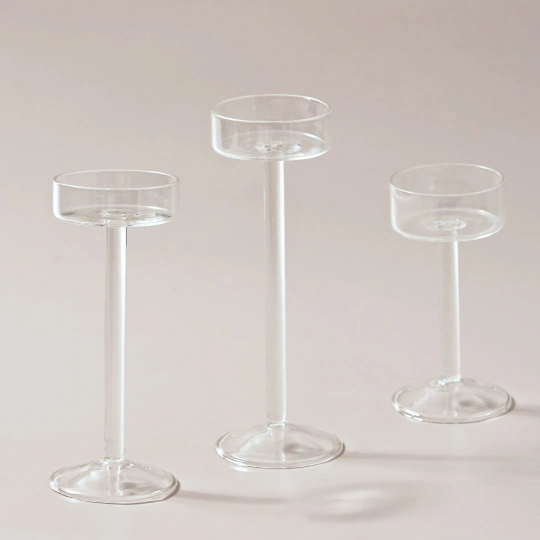support bougies transparent moderne base plate décoration maison bougie chauffe plat sans motif spécifique
