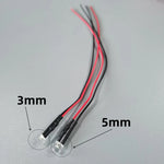 diode led plate transparente pré câblée rouge bleu vert jaune blanc rose uv rgb