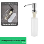 distributeur savon liquide acier inoxydable finition brossée blanc noir texture granulée moderne minimaliste fixation