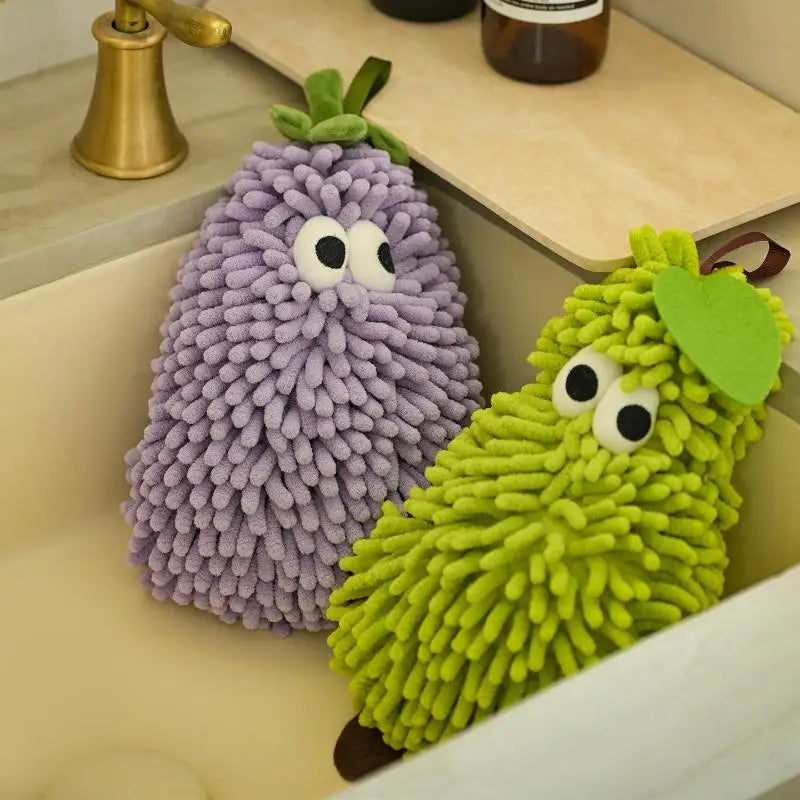 gant toilette vert violette peluche brossée décoratif animé ruban adhésif erotique chambre erotique erotique