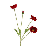 décoration extérieure mariage bouquet artificiel fleurs simples feuilles vertes moderne rouge blanc
