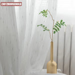rideau blanc moderne transparent rayures verticales fines fenêtre salon chambre maison