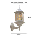lampe murale extérieure or noir blanc ajourée victorien fixée mur opaque transparent