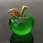 pomme rouge verre mat artisanal pomme jaune verre mat artisanal pomme verte verre mat