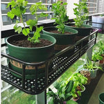 étagère plantes métal noire moderne grille perforations clips