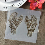 stencil transparent ailes ange bricolage scrapbooking coloriage artisanal clips pochoir peinture murale