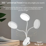 lampe led rechargeable blanc moderne pinces tactile réglable protège yeux chambre