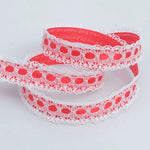 ruban gros grain polyester motif points rouge blanc vertclair orange palerosebleu cadeau artisanat décoration