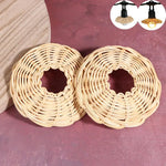 lampe suspendue tressée rotin naturelle rustique boho chic tringle opacité intérieur decoration