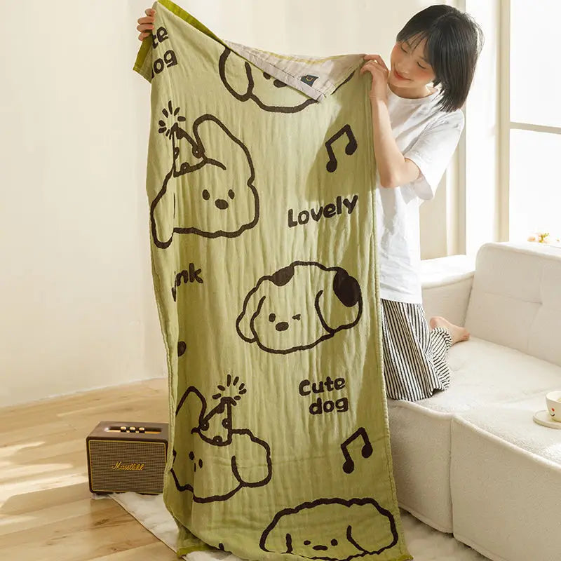 serviette bain coton dessin animé ours lapins séchage rapide moderne douce enfant toilettage grise