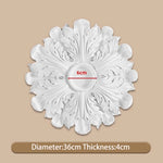 décoratif blanc ornements floraux classique 50cm diamètre 2.8cm épaisseur