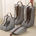 sac chaussures portable beige marron motif géométrique transparent poignées détachables moderne pratique