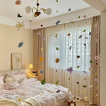 décoration florale romantique bohème set suspensibles diverses fleurs couleurs intérieur mariage fête