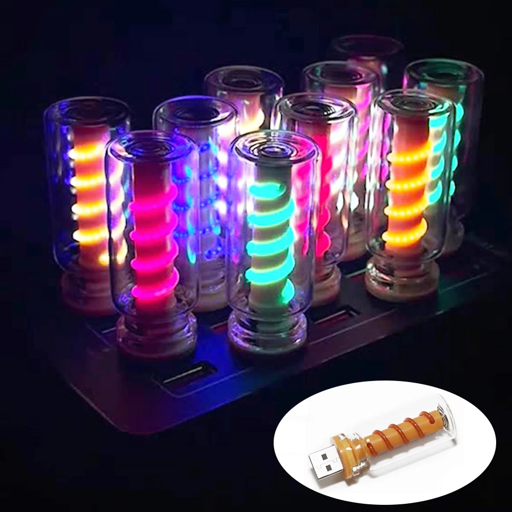 clé usb transparent spirale flexible lampe ambiance adhésive éclairage moderne veilleuse camping