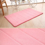 tapis antidérapant mousse mémoire forme absorption eau moderne uni doux vert rouge rose marron