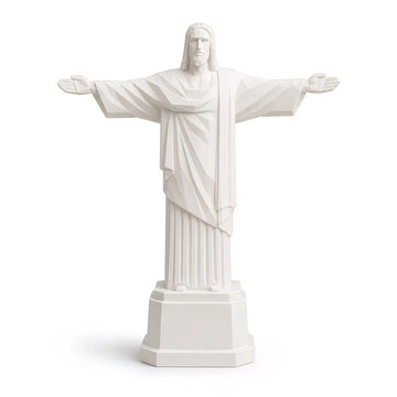 statue jesus christ blanc sculpture religieuse deco intérieur ornement 13cm riojesus