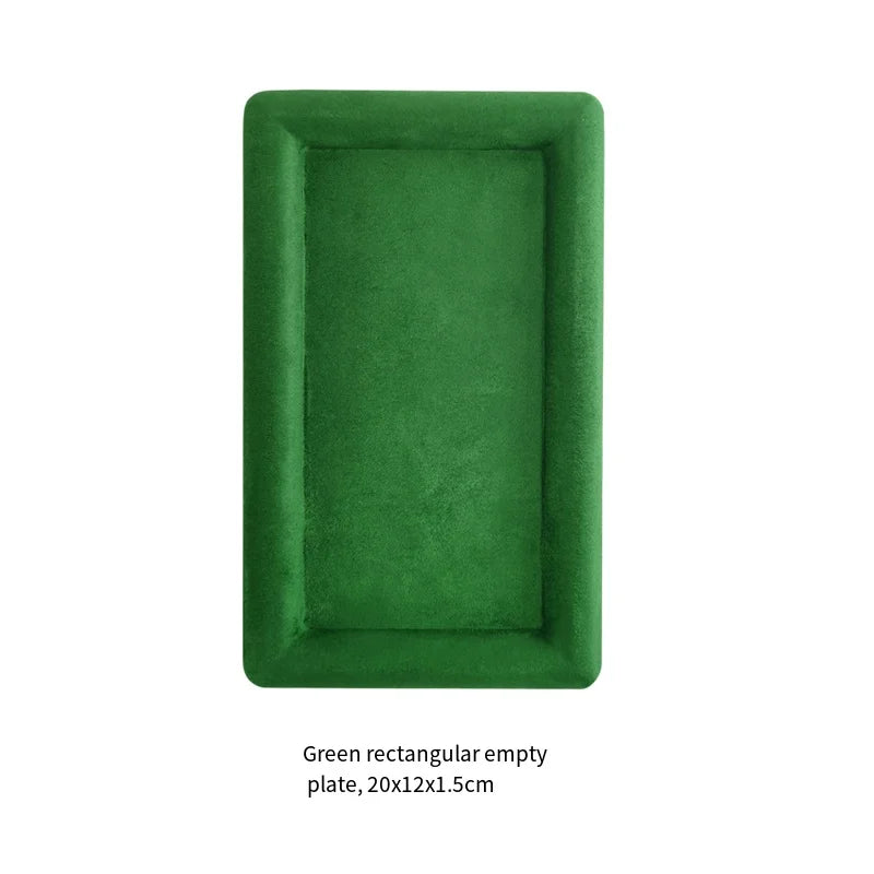 plateau bijoux velours moderne vert beige rose gris noir exposé domicile