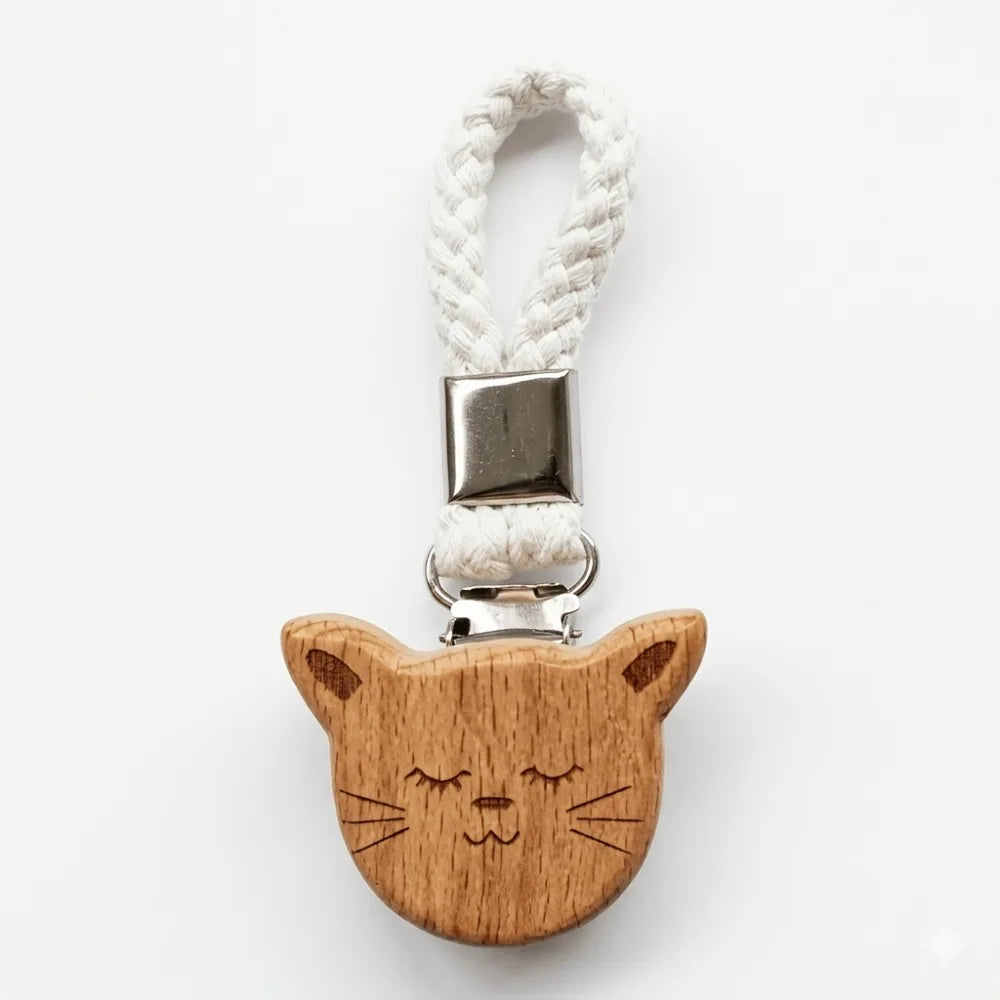 porte serviettes tête chat bois naturel métalliques serviette coton moustaches oreilles pointues minimalistecoration chambre