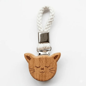 porte serviettes tête chat bois naturel métalliques serviette coton moustaches oreilles pointues minimalistecoration chambre