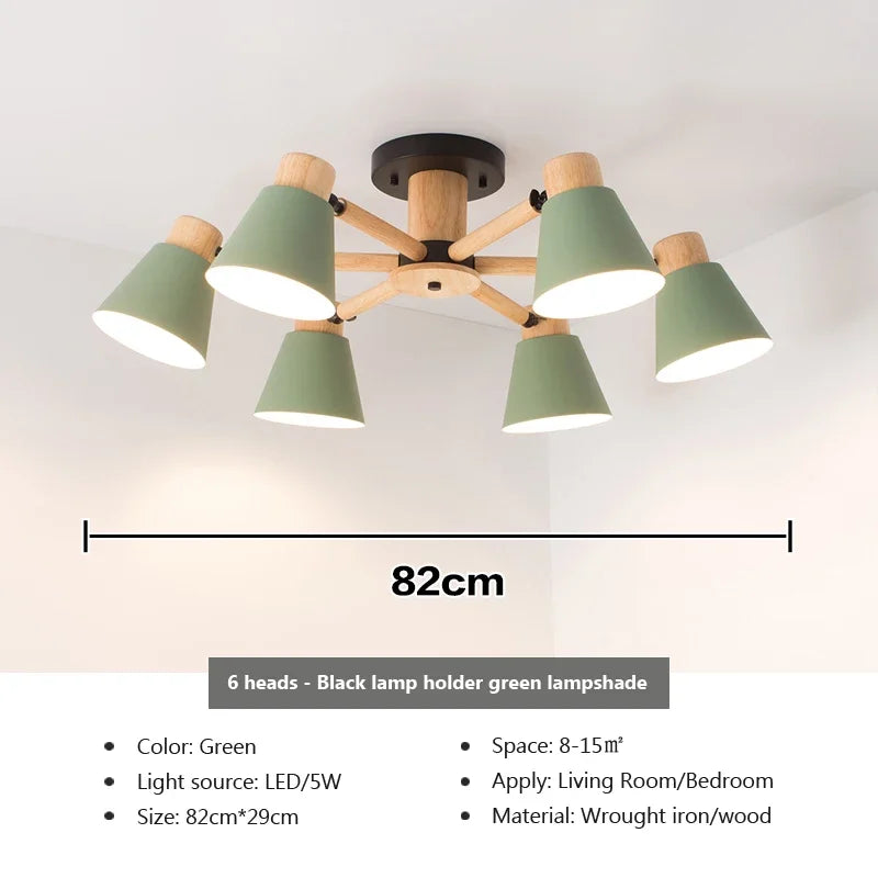 lampe suspendue conique bois blanc moderne scandinave ampoules e27 ajustable suction chambre salonhôtel restaurant
