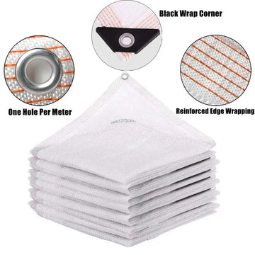 voile d'ombrage blanche maille haute densité protection solaire jardin balcon auvent