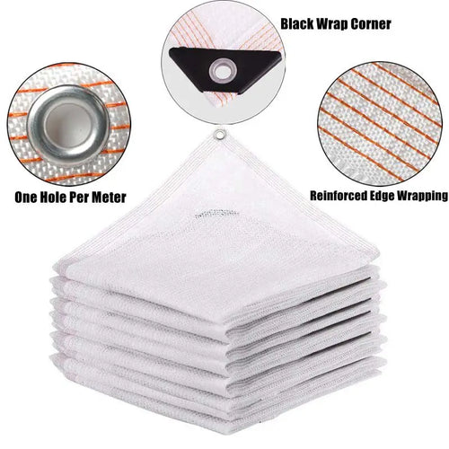 voile d'ombrage blanche maille haute densité protection solaire jardin balcon auvent