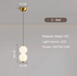 lumières suspendues modernes globes blanc doré chambre salon led minimalistes