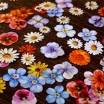 autocollants fleurs multicolores artificielles réalistes opaques paquets 25 pièces chaque journal collage decoration