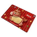 tapis sol antidérapant polyester vinyle géométrique chevaux motifs floraux lettres chinoises happy lucky festive