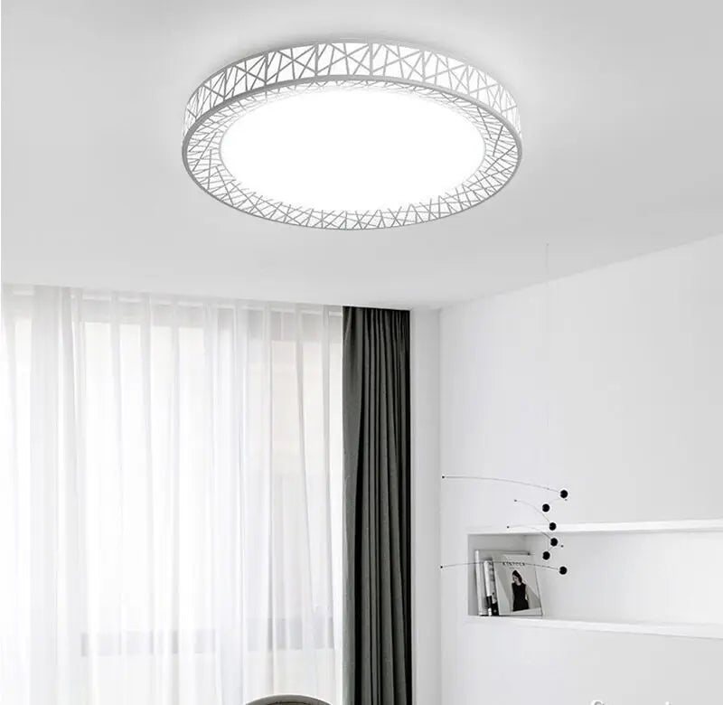 lampe blanc moderne structure géométrique 40cm 50cm énergie économie tactile